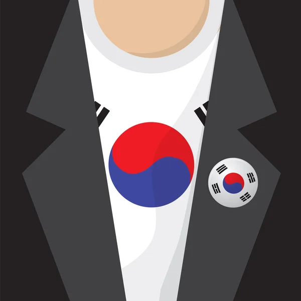 Camiseta con Bandera de Corea del Sur Vector Ilustración — Archivo Imágenes Vectoriales