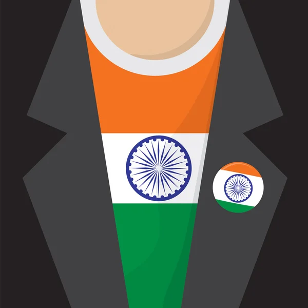 T-Shirt met India vlag vectorillustratie — Stockvector