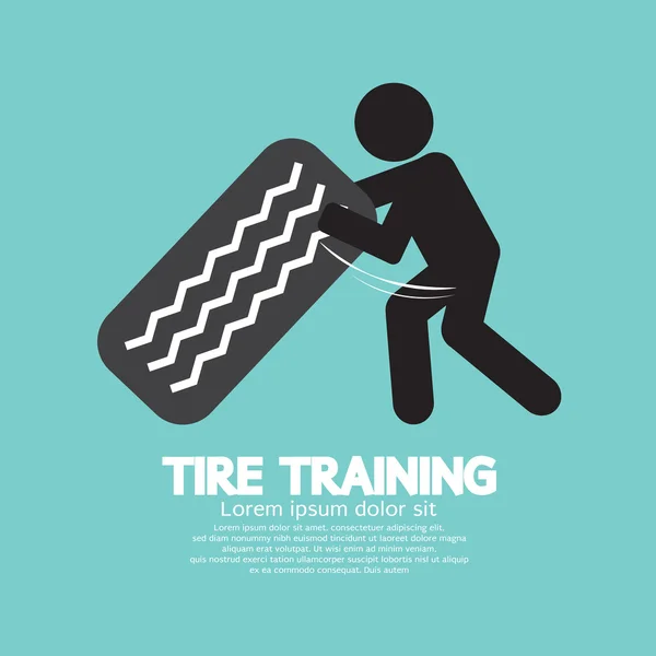 轮胎培训锻炼符号矢量图 — 图库矢量图片