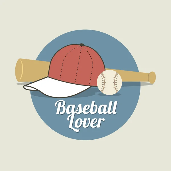 Ilustracja wektorowa kochanka baseball — Wektor stockowy