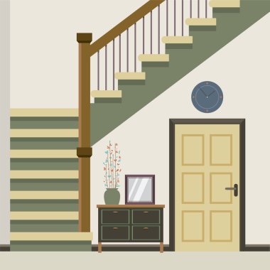 Koridor dekorasyon vektör çizim
