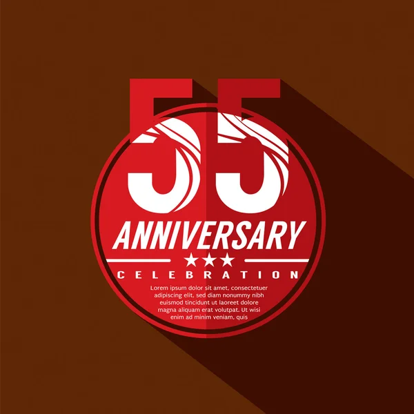 55 Anos Aniversário Celebration Design —  Vetores de Stock