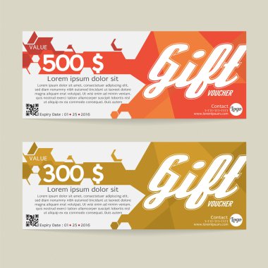 Hediye çeki Modern şablonu tasarlamak vektör