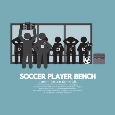 Football Or Soccer Player Bench Black Symbol Vector Illustration vector Football Or Soccer Player Bench Black Symbol Vector Illustration vector