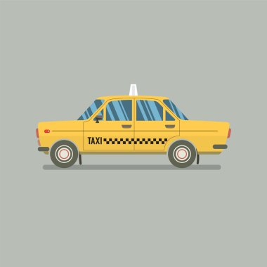 Düz sarı taksi vektör tasarlamak