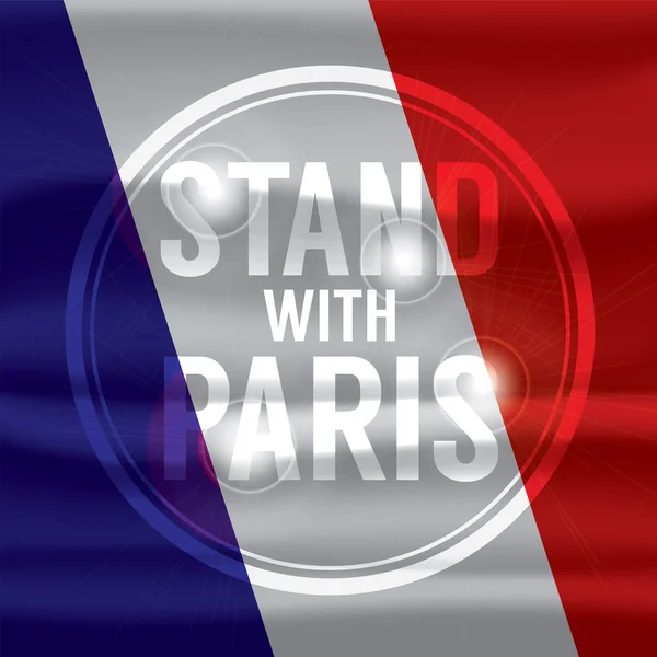 Stand With Paris Illustration vectorielle de fond abstrait — Image vectorielle