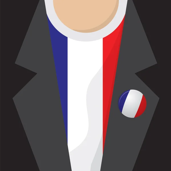 T-shirt avec Drapeau France Illustration vectorielle — Image vectorielle