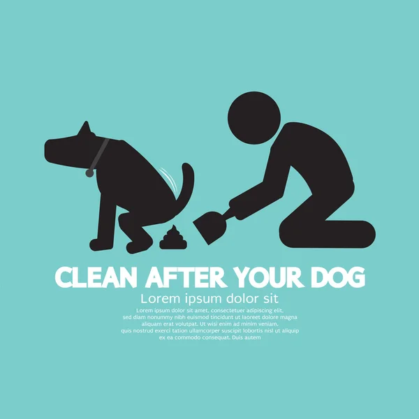 Clean Up After The Dog Symbol Vector Illustration — Stock Vector