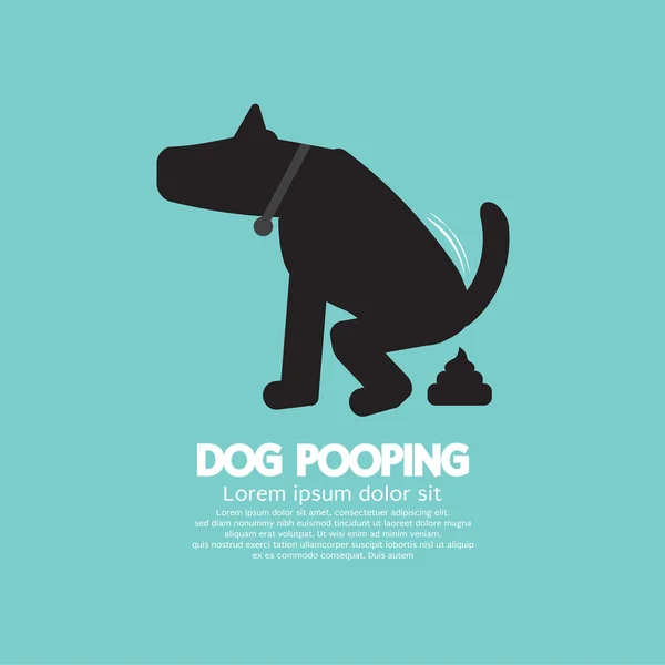 Símbolo preto Dog Poop Vector Ilustração — Vetor de Stock