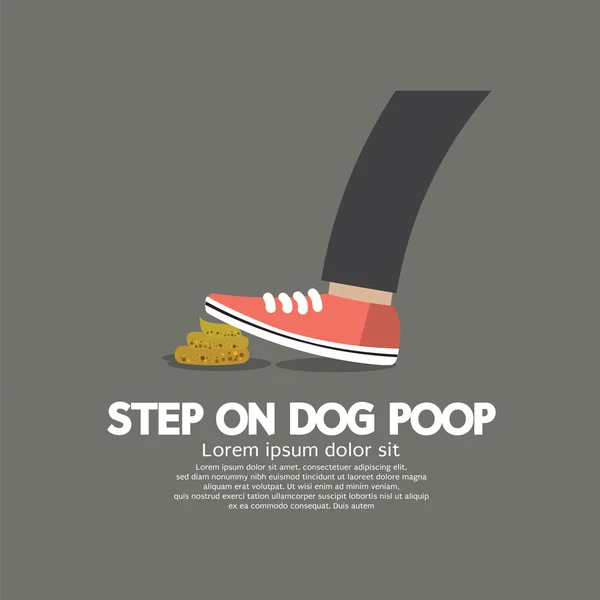 犬の糞のベクトル図のステップ — ストックベクタ