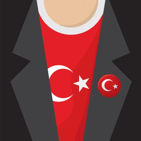 Camiseta con bandera de Turquía Vector Ilustración — Archivo Imágenes Vectoriales