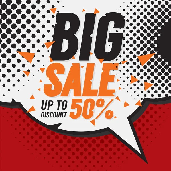 Big Sale 50 Percent Vector Illustration — Stock Vector