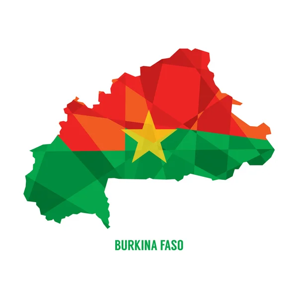 Mapa ilustracji wektorowych Burkina Faso — Wektor stockowy