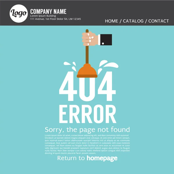 Página no encontrada Error 404 Vector Illustration — Vector de stock