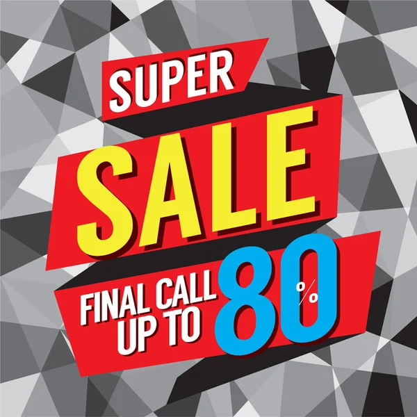 Super Sale Final Call Vector Illustration — Stock Vector