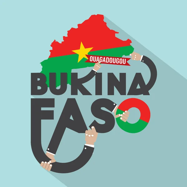 Burkina Faso Typography Design Vector Illustration — Stock Vector