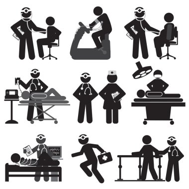 Sağlık ve tıp Icon Set vektör çizim.