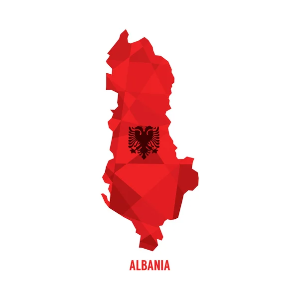 Mapa da Albânia Vector Ilustração — Vetor de Stock