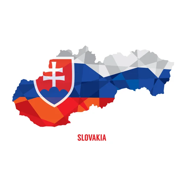 La mappa di Slovacchia Vector Illustration . — Vettoriale Stock