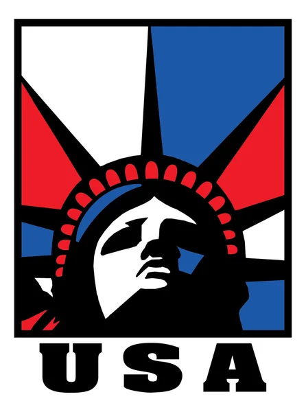 Estatua de la libertad en Estados Unidos — Vector de stock