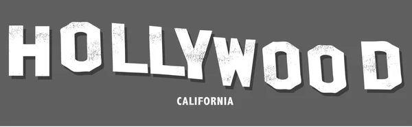 Lettrage de Hollywood, Californie — Image vectorielle