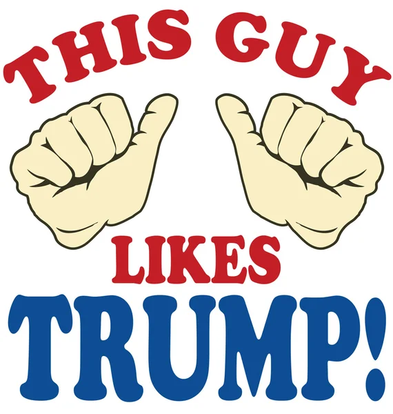 Logo this guy likes trump — Stock Vector