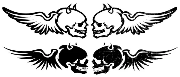 Calaveras del diablo peligro — Archivo Imágenes Vectoriales