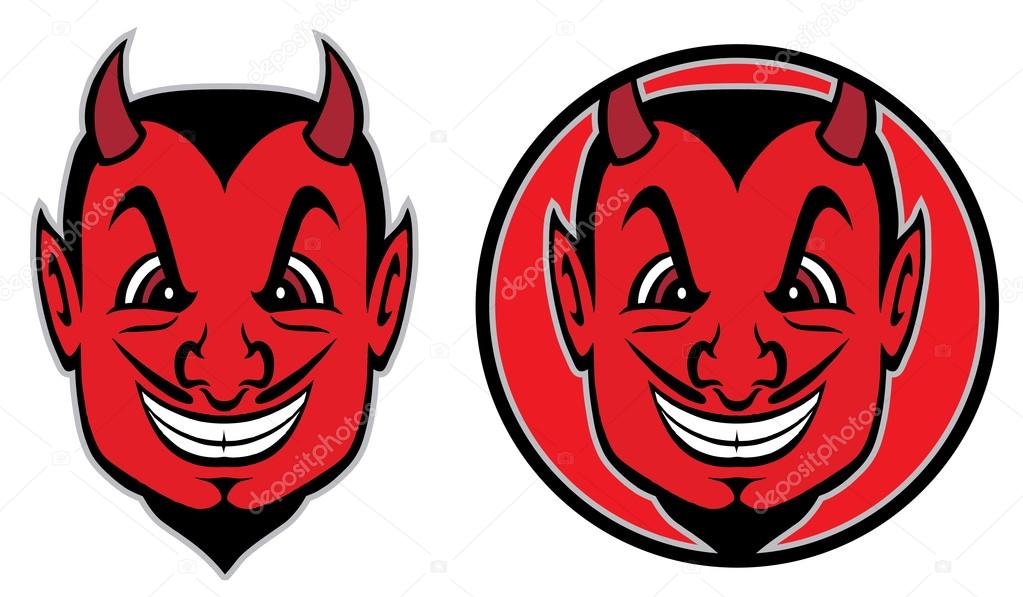Vector illustration design of devil guys logos isolated on white background