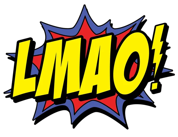 Lmao Logo mit Spritzern — Stockvektor