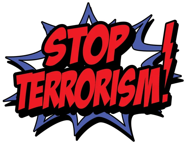 Stop terrorizmus logó — Stock Vector