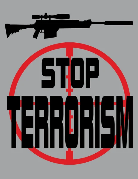 Stop terrorism logo — Stock Vector