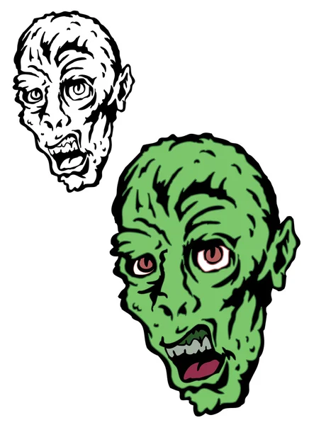 Cabezas muertas de zombies — Vector de stock