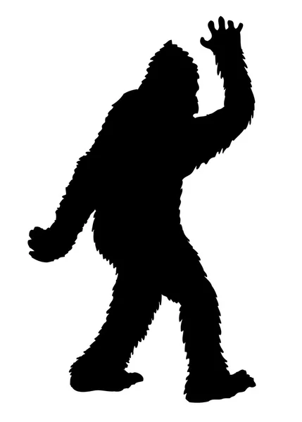 Logo negro con primate — Archivo Imágenes Vectoriales