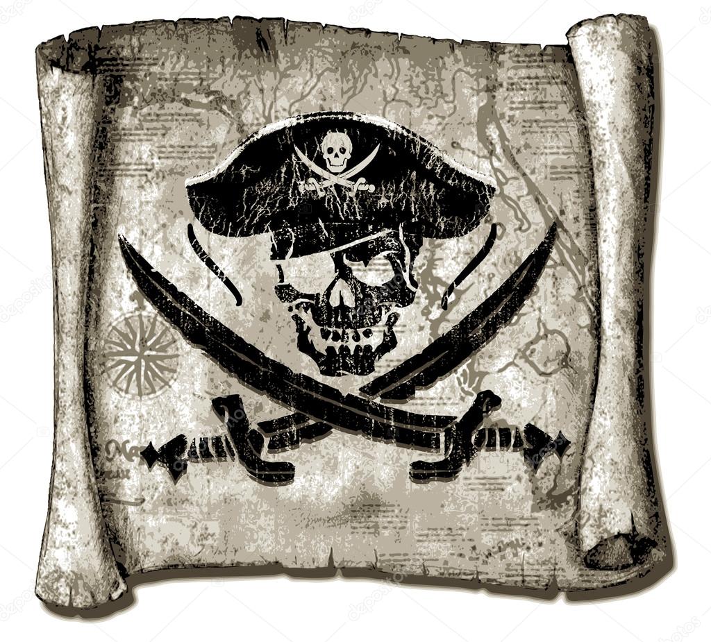 logo with dead pirate