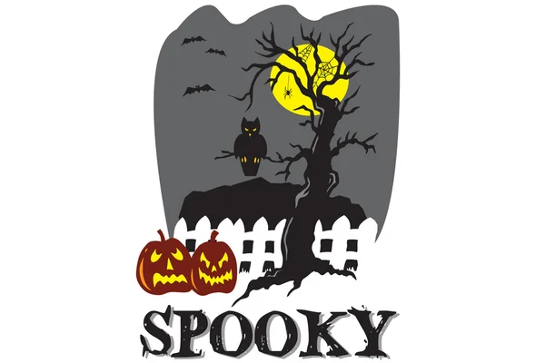 Spooky owl — Stock Vector