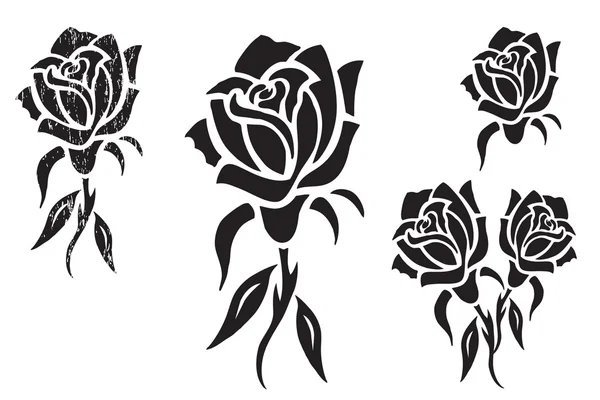 Rose noire — Image vectorielle