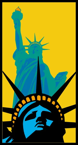 Estatua de Nueva York — Vector de stock