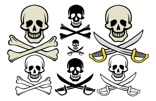 Symbole der Piratenflagge — Stockvektor