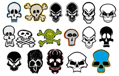 Set of Skulls clipart