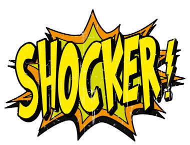 bubble with word shocker clipart