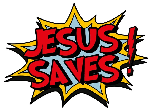 Jesus saves — Stock Vector