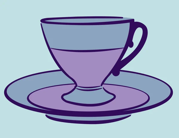 Cup and  saucer — Stock Vector