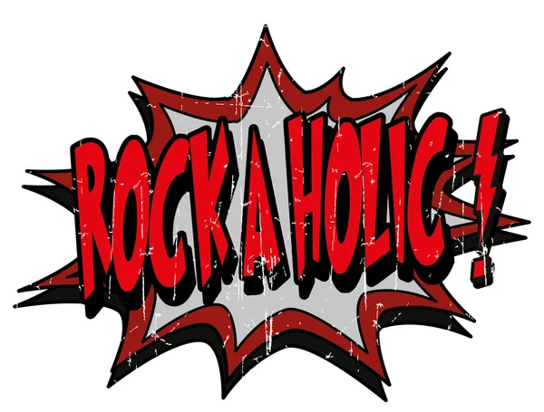 Text Rock a holic — Stockvektor