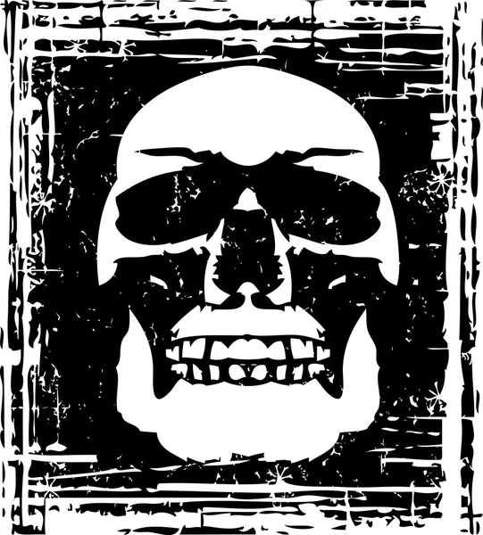 Skull, black and white — Stock Vector
