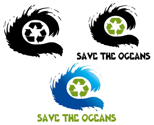 Save the oceans — Stock Vector