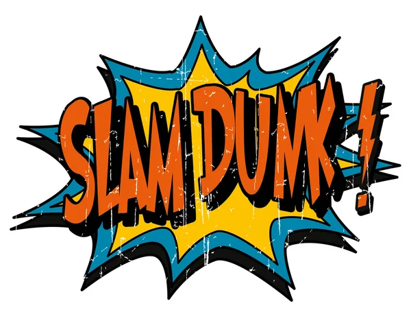 Bubbeldiagram med text slam dunk — Stock vektor