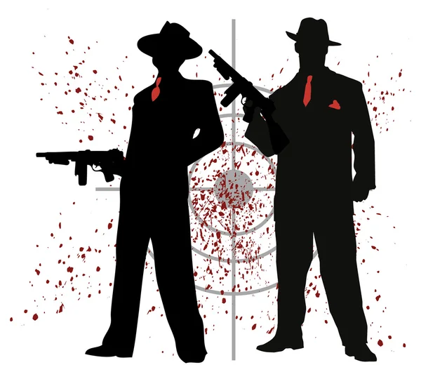 Dos mafiosos — Vector de stock