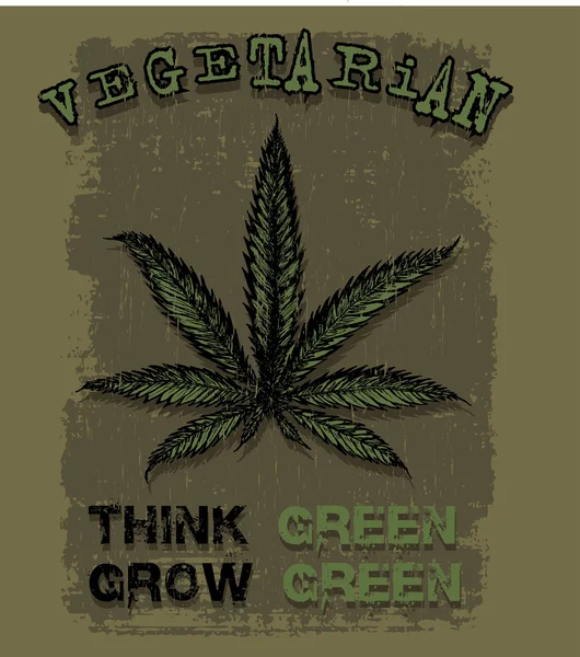 Вегетарианцы думают, что зеленый становится зеленым — стоковый вектор