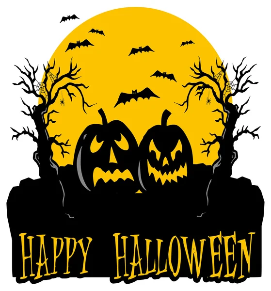 Text happy haloween — Stock Vector