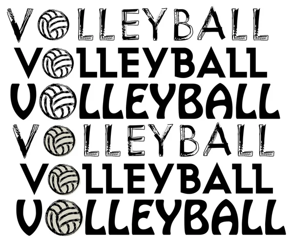 Volleyboll skiss — Stock vektor